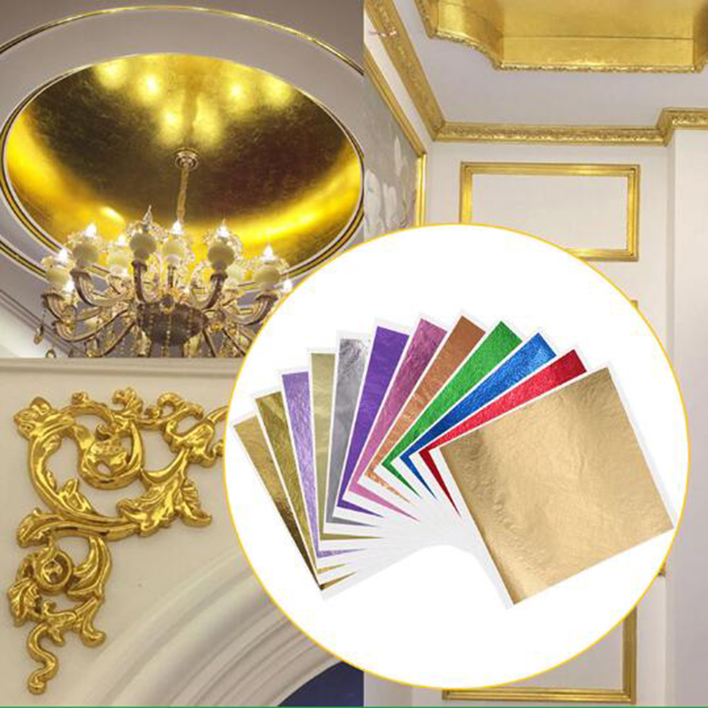 Nail Art Inspo - 1000pcs/pack 13cm Leaf Sheets Gold Leaf