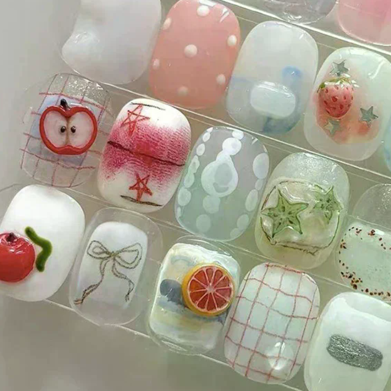 Nail Art Orange - Nail Silicone Mold Relief Fruit Strawberry