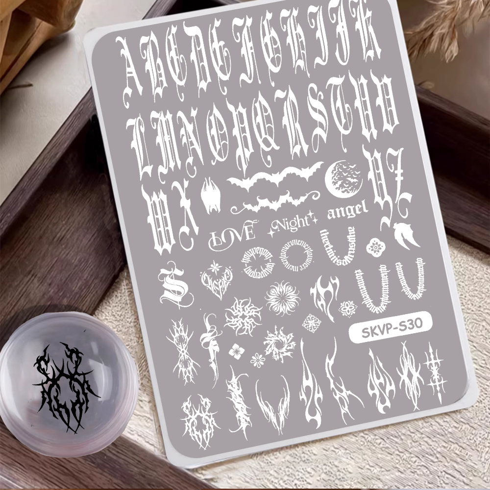 Nail Art Inspo - Nail Stamping Plates Gothic Style, Gothic