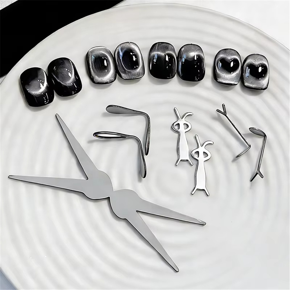 Nail Art Love - Double Headed French Cat Eye Nail