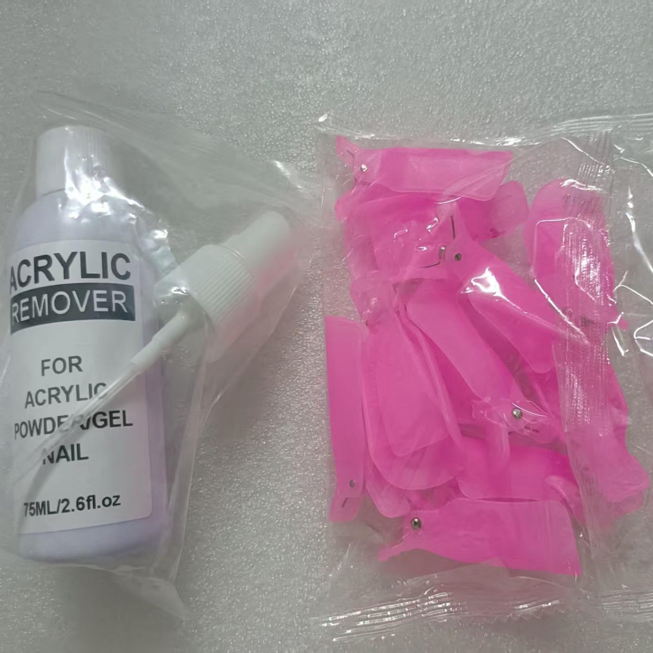 Nail Art Remove - 2.6oz Acrylic Remover 10 pieces Nail