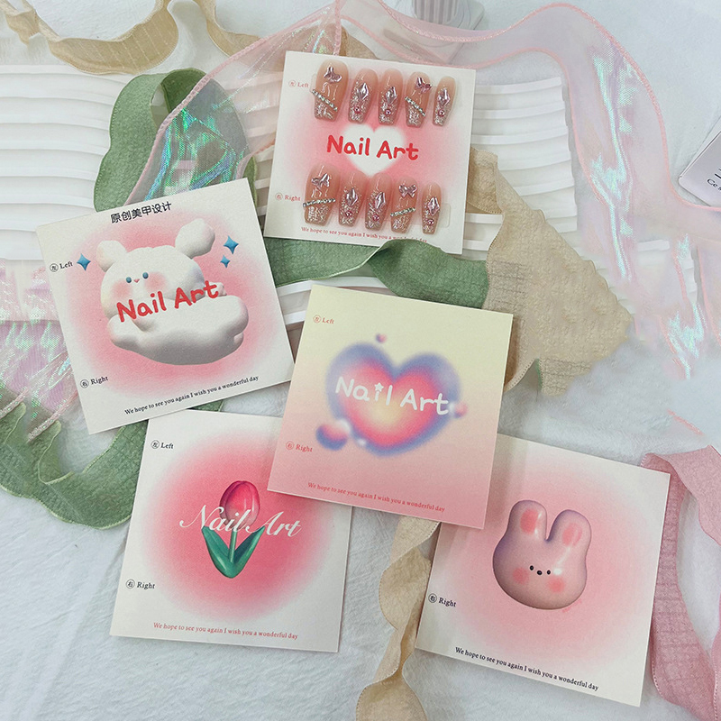 Nail Art Vector - 50Pcs 6.5x6.5cm 8x8cm Press On Nail