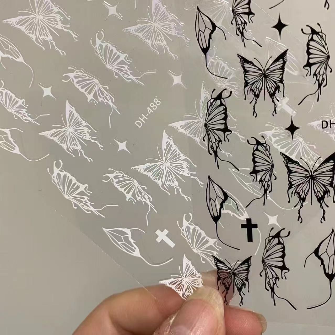 Nail Art Viral - Viral Edgy Butterfly Nail Art Stickers