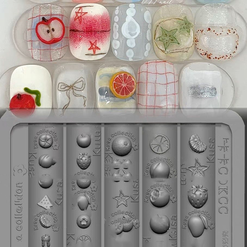 Nail Art Orange - 3D Transparent Fruit Nail Silicone Mold,