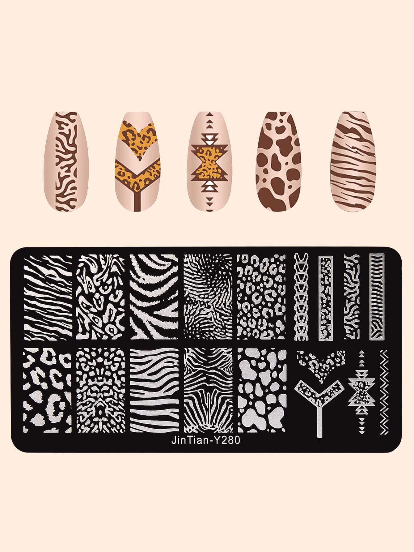 Nail Art Zebra Design - 1sheet Zebra Striped Gel Polish Design