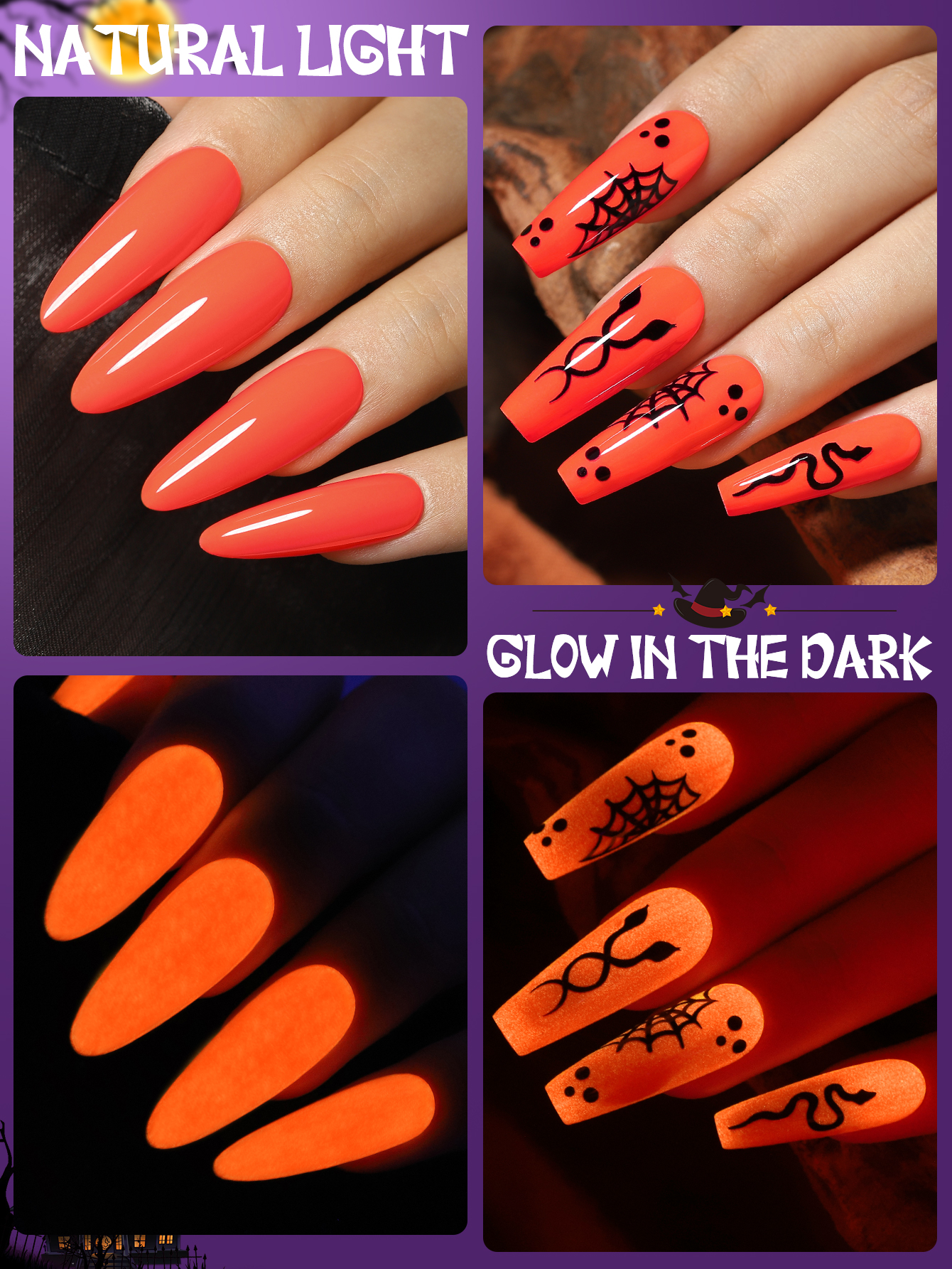 YOKEFELLOW Glow in the Dark Ge - Nail Art Orange ulasan dan harga