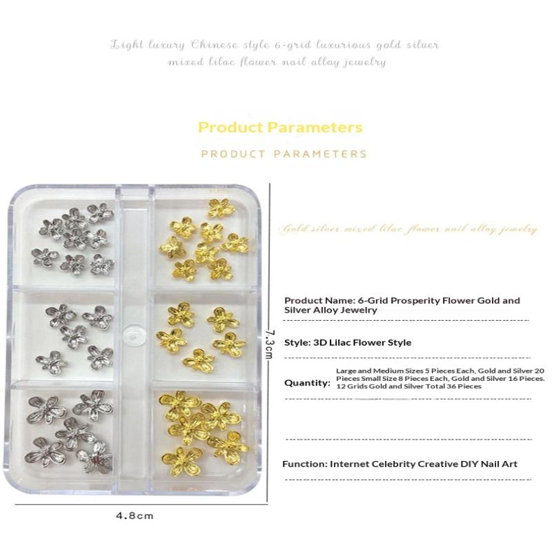 3D Alloy Nail Art Charms Lilac - Nail Art Lilac ulasan dan harga