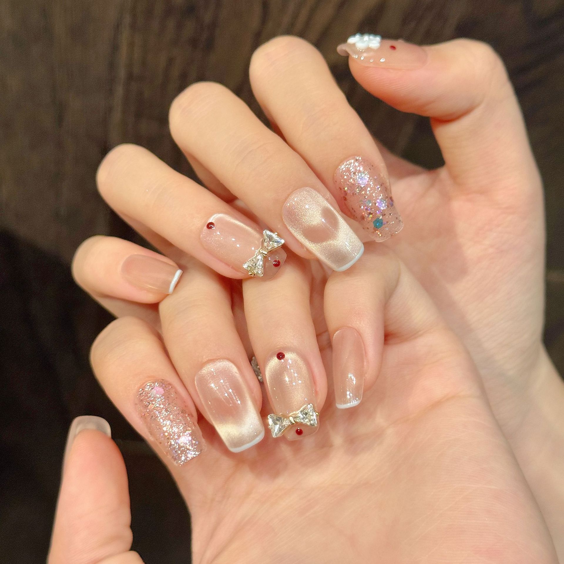 10pcs Glitter Love Design Hand - Nail Art Love ulasan dan harga