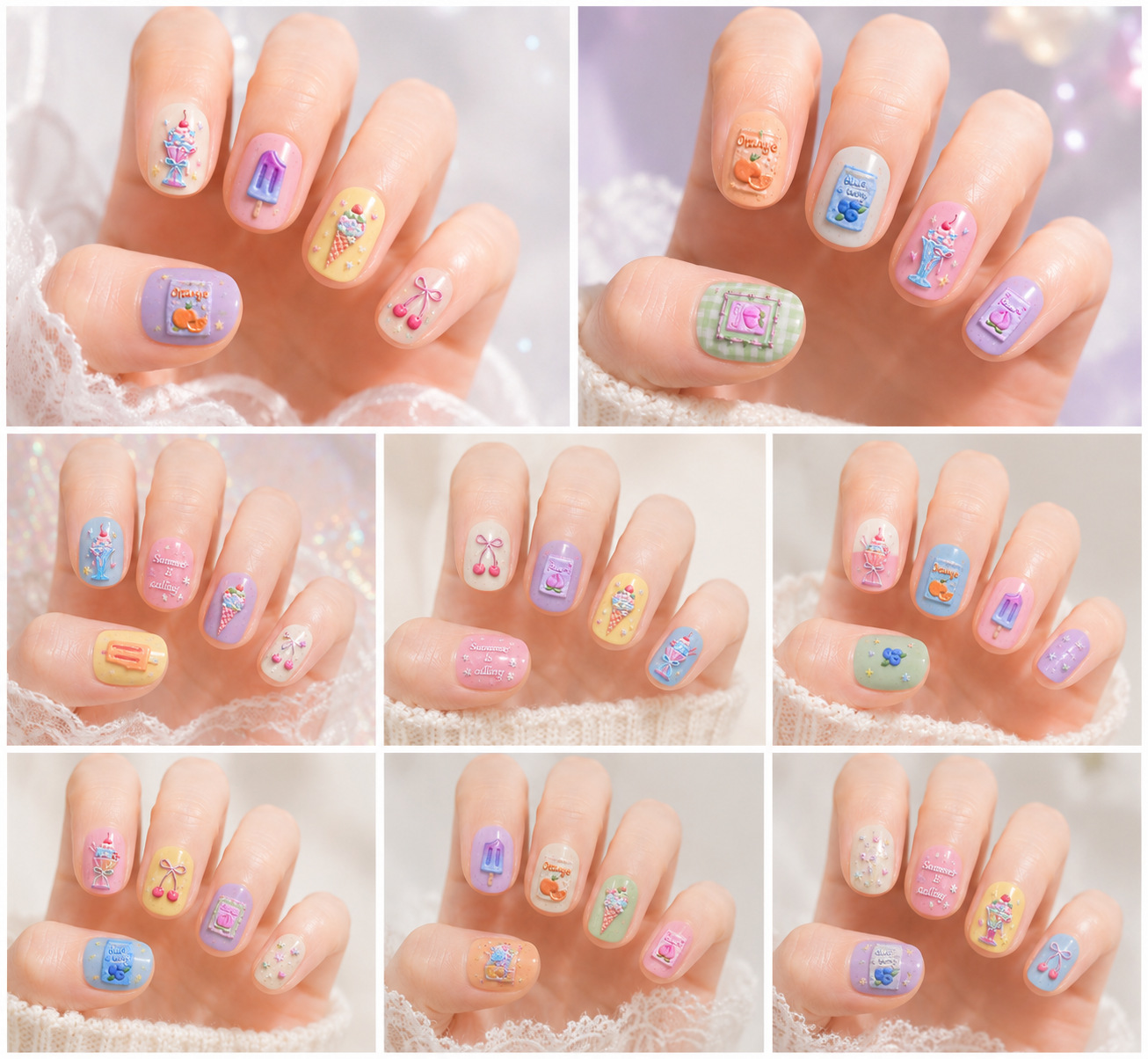 5D Fruit Dessert Nail Art Stic - Nail Art Orange ulasan dan harga