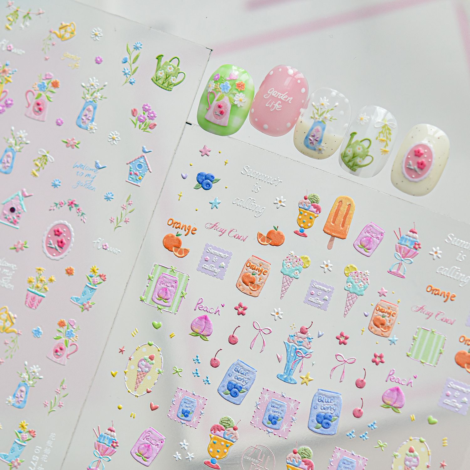 5D Fruit Dessert Nail Art Stic - Nail Art Orange ulasan dan harga