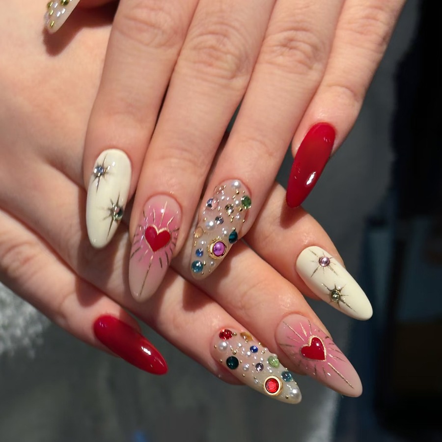 24 pieces of Valentine's Day l - Nail Art Burgundy ulasan dan harga