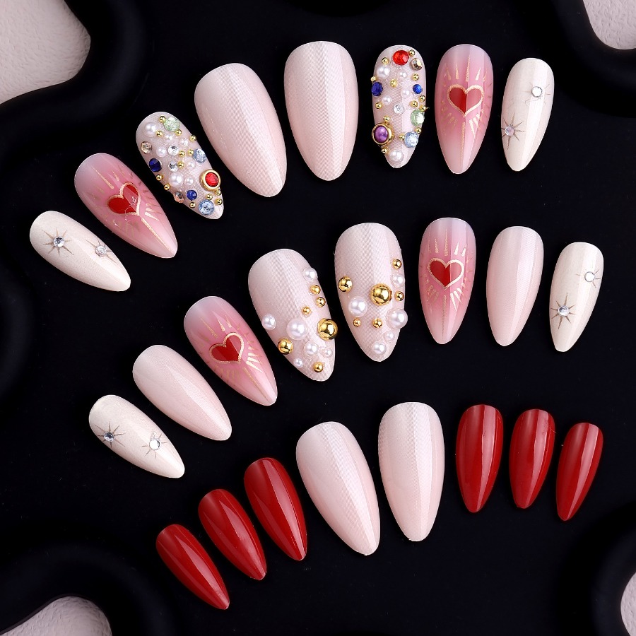 24 pieces of Valentine's Day l - Nail Art Burgundy ulasan dan harga