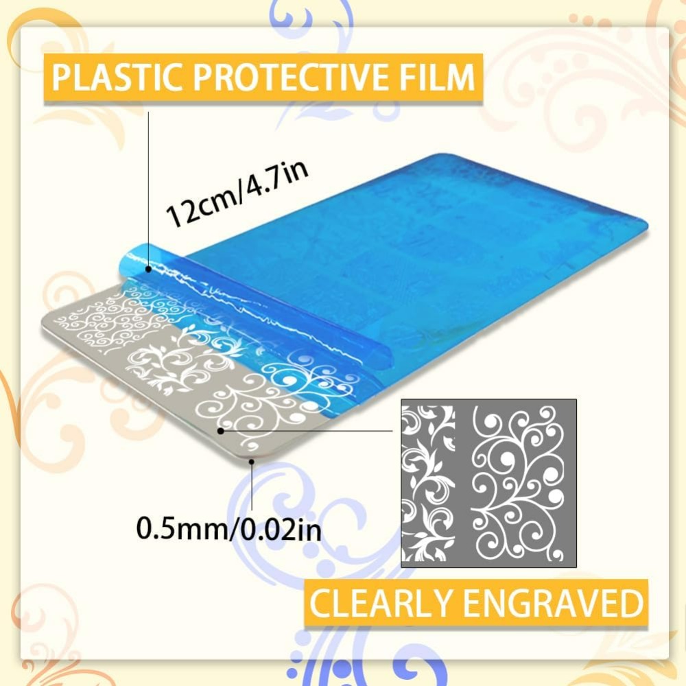 3pcs Swirl Pattern Nail Art Te - Nail Art Inspo ulasan dan harga