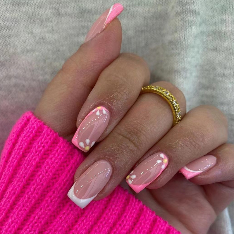 24Pcs Love Rainbow Press on Na - Nail Art Love ulasan dan harga