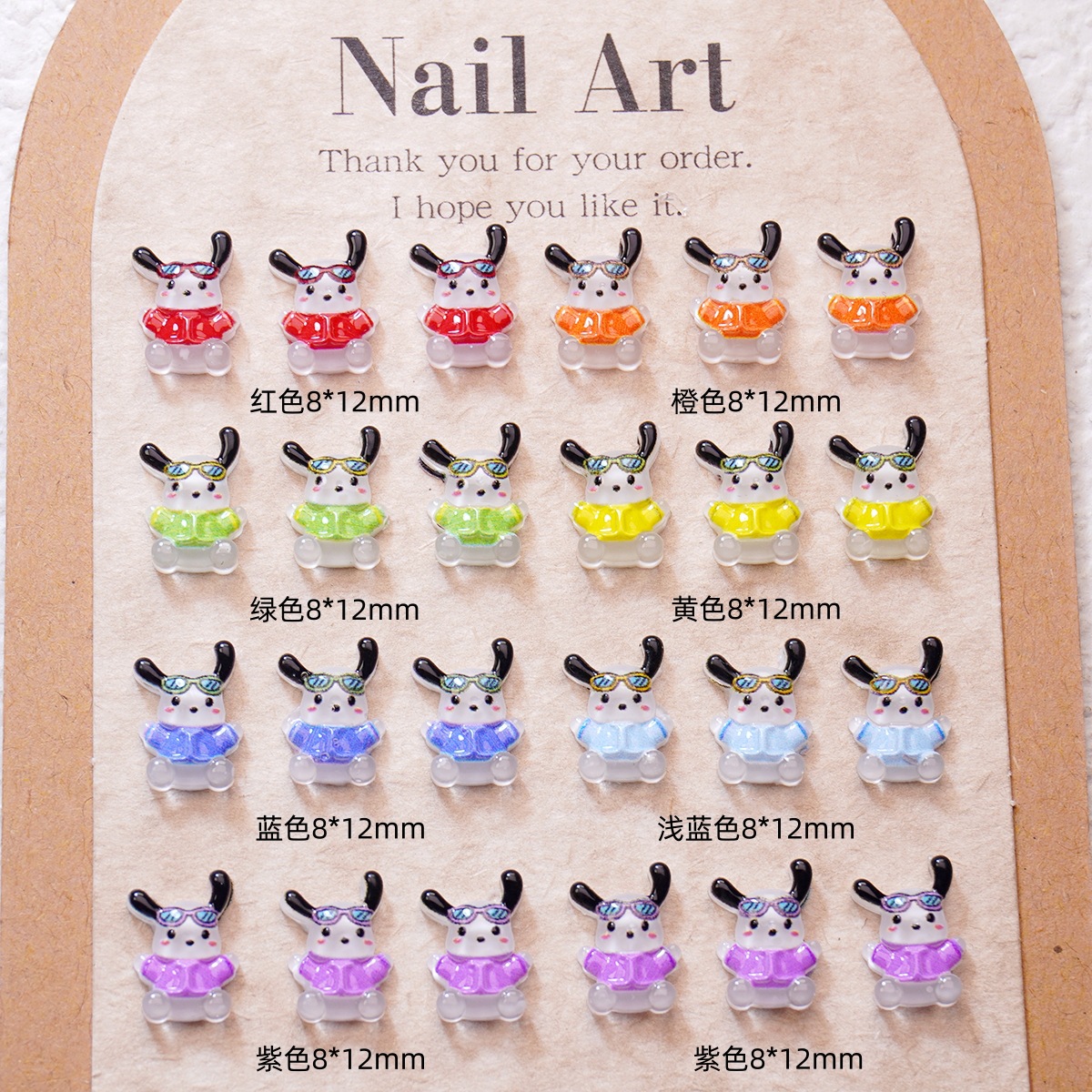 100Pcs/Pack Happy Pochacco Nai - Nail Art Viral ulasan dan harga