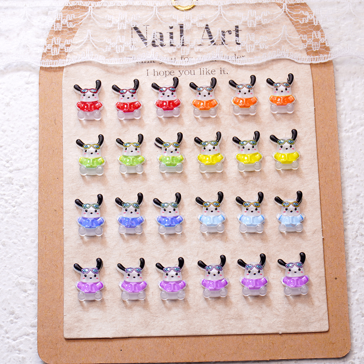 100Pcs/Pack Happy Pochacco Nai - Nail Art Viral ulasan dan harga