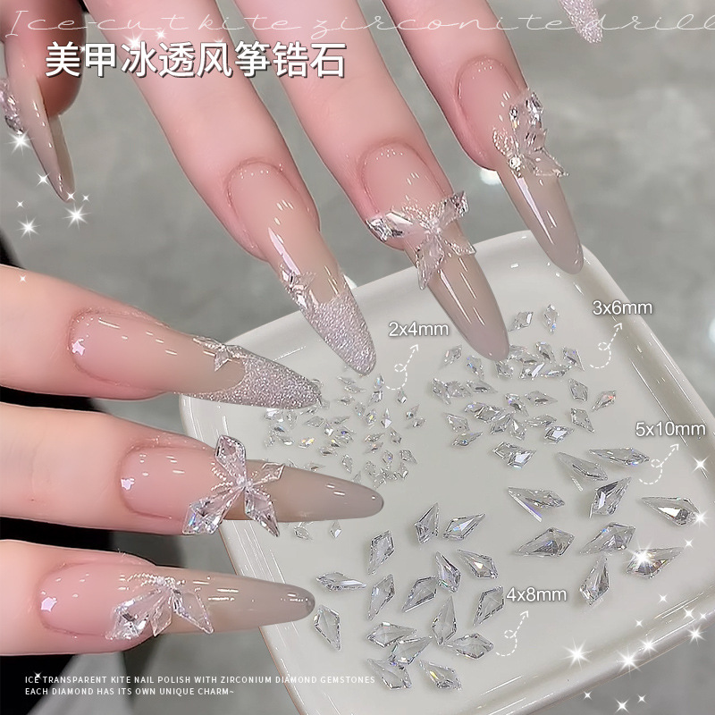 10Pcs/bag Kite Arrow Zircon Bu - Nail Art Viral ulasan dan harga