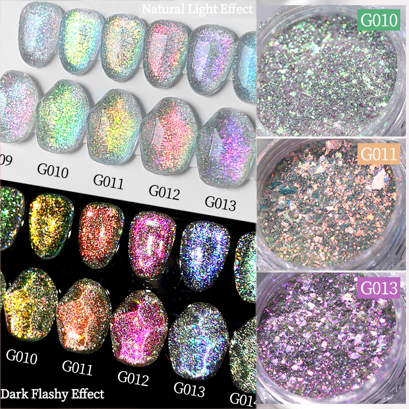 1 Box Multichrome Chameleonic  - Nail Glitter Chrome ulasan dan harga