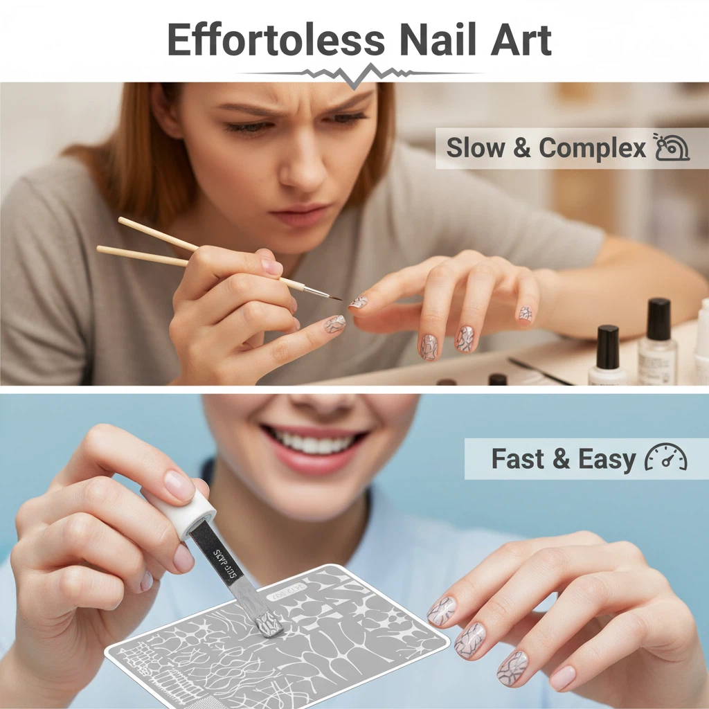 Nail Stamping Plates Gothic St - Nail Art Inspo ulasan dan harga