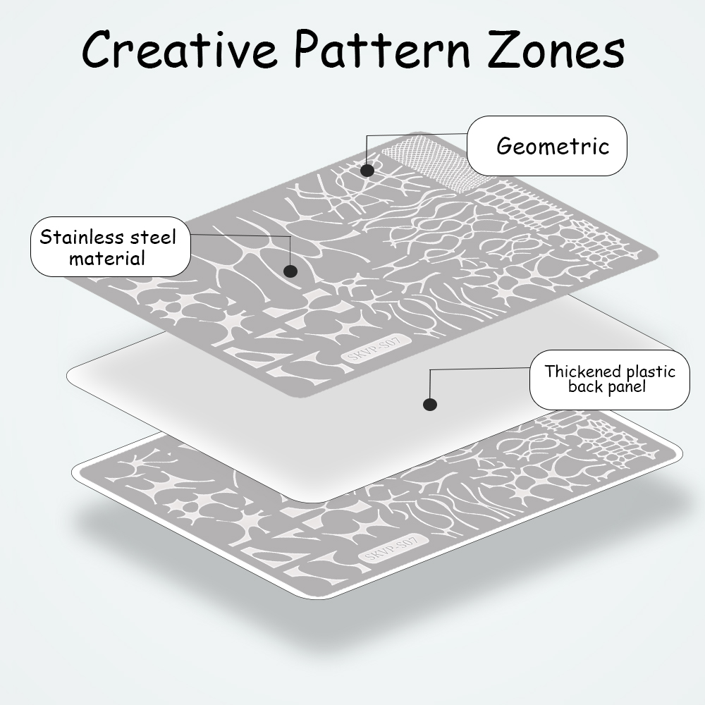 Nail Stamping Plates Gothic St - Nail Art Inspo ulasan dan harga