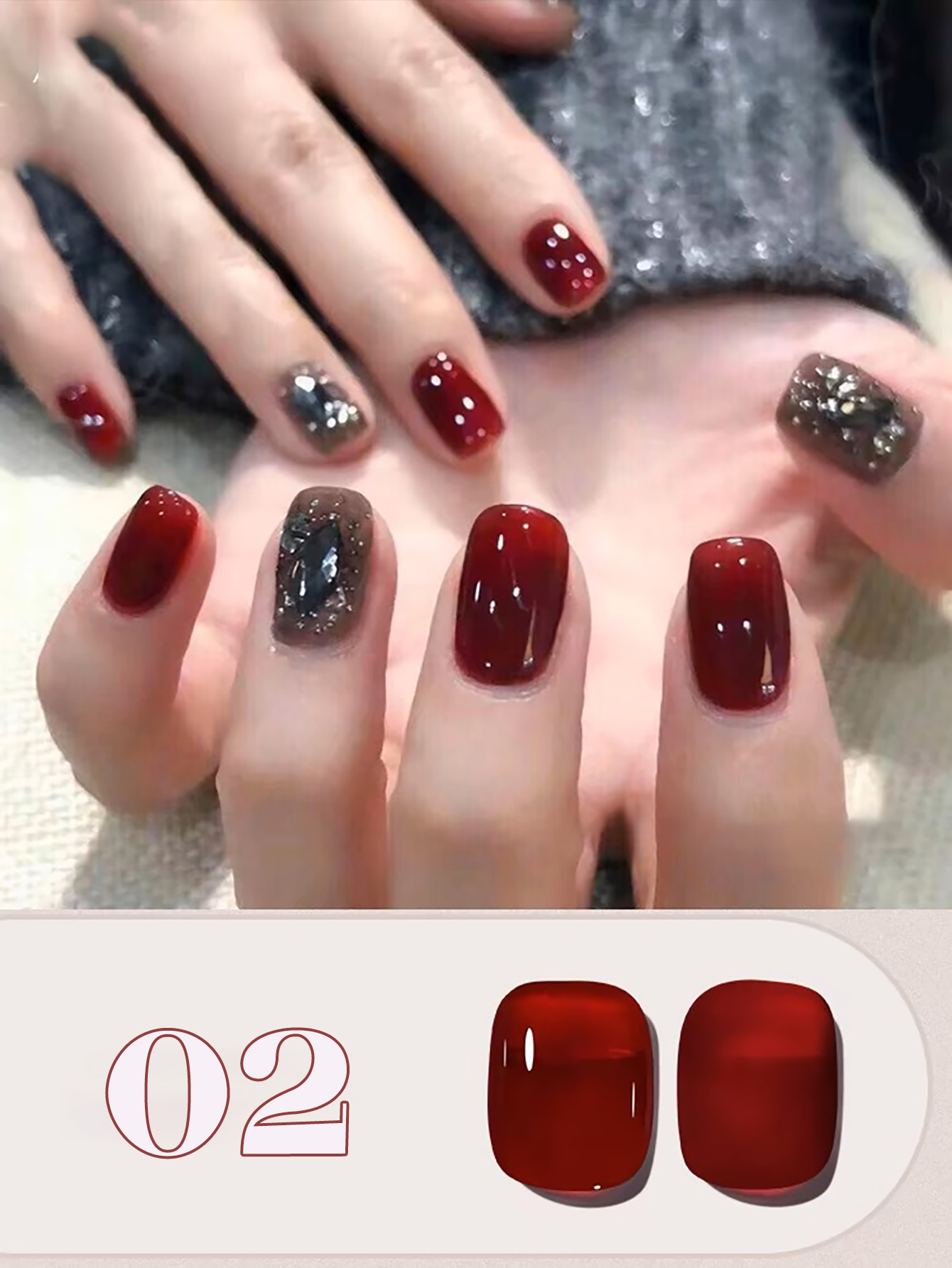 SHAKA 10ML 12-Color Dark Red G - Nail Art Burgundy ulasan dan harga