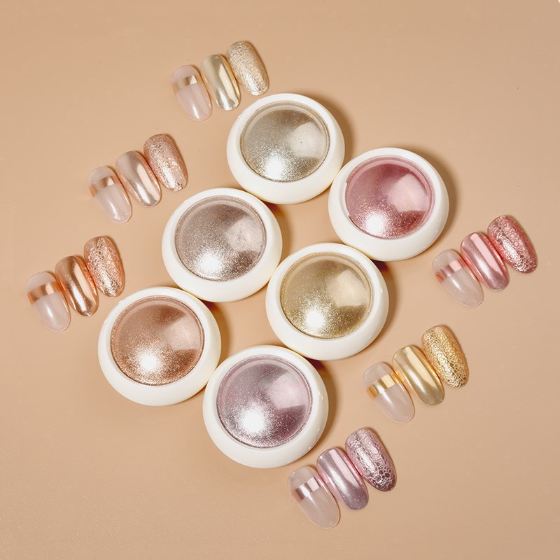 6 Pcs Fantasy Mirror Chrome Ef - Nail Glitter Chrome ulasan dan harga