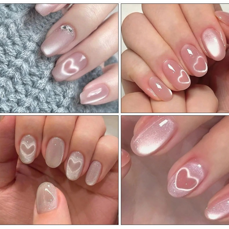 3in1 Nail Heart Shaped Magnet  - Nail Art Love ulasan dan harga