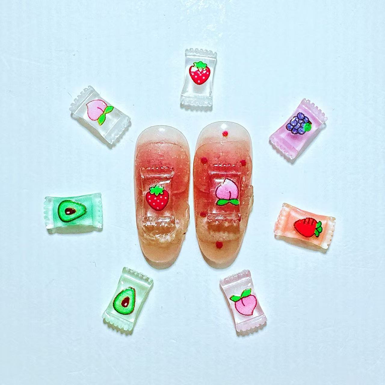 100Pcs Mixed Cartoon Nail Char - Nail Art Viral ulasan dan harga