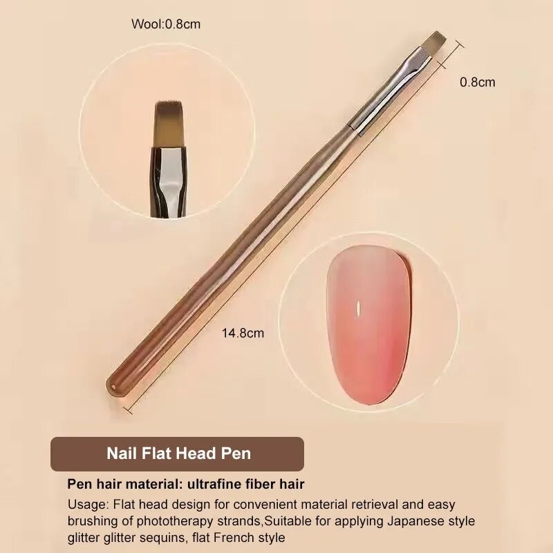 9PCS UV Gel Nail Brush Liner D - Nail Art Vector ulasan dan harga