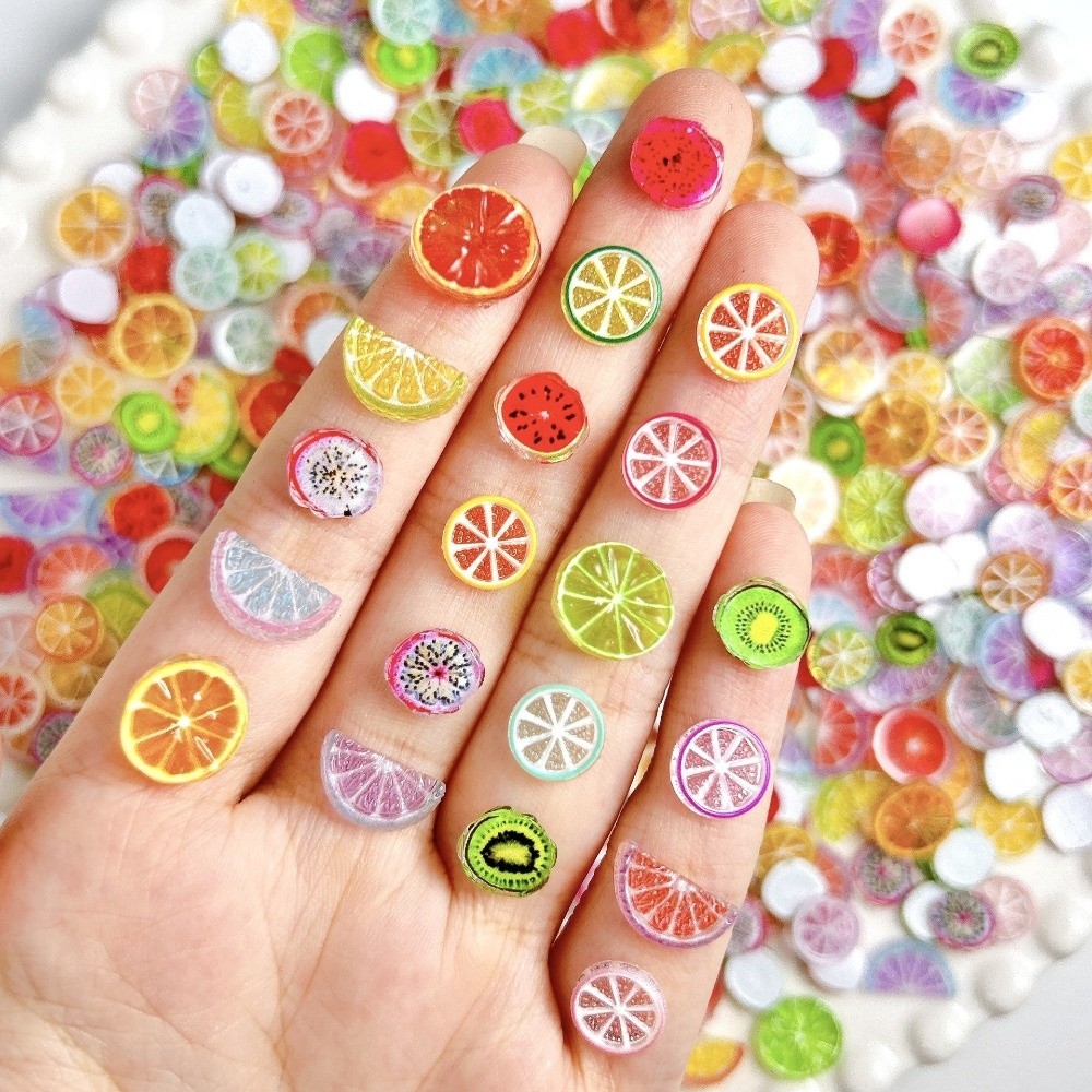 30Pcs/Bag Cute Resin 3D Nail A - Nail Art Orange ulasan dan harga