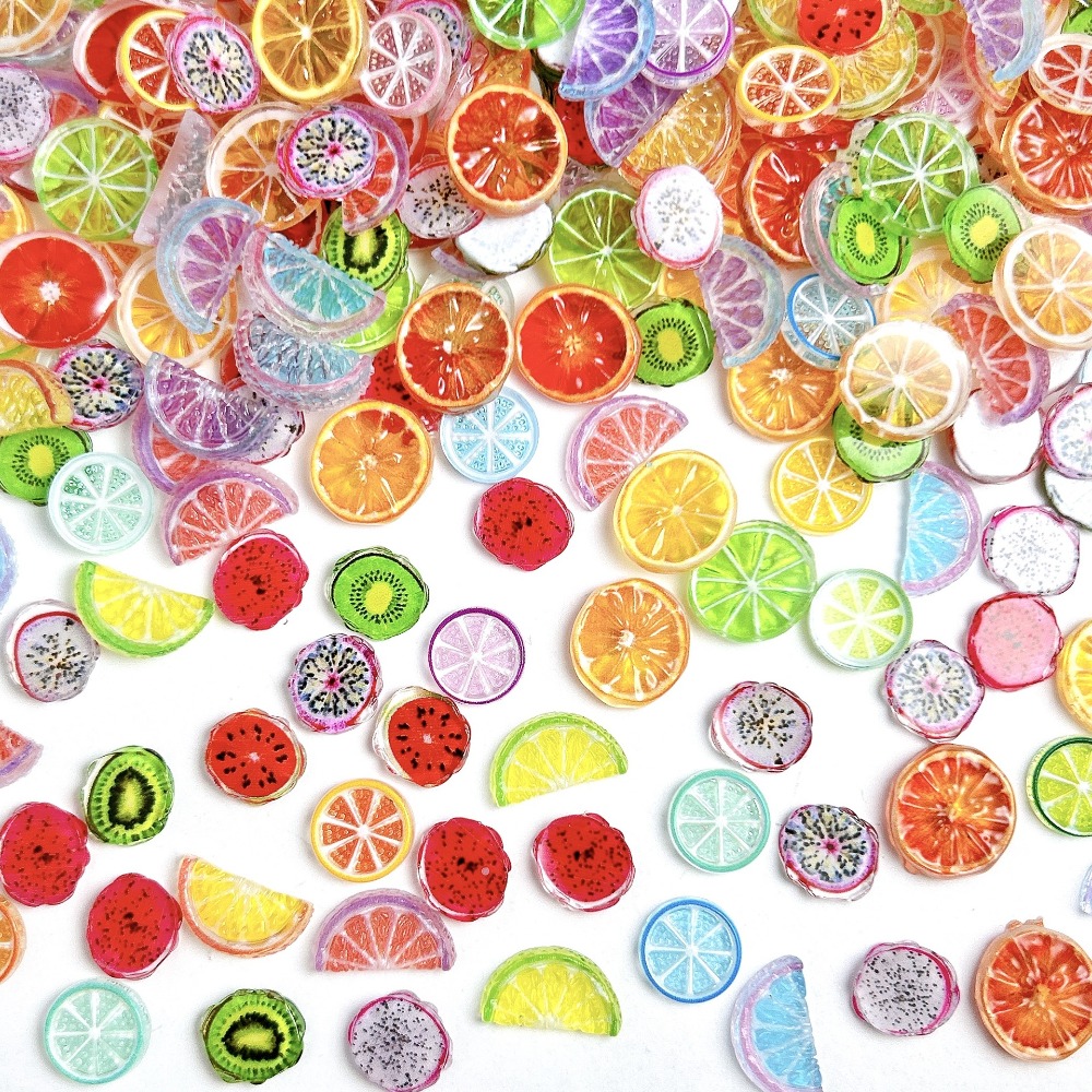 30Pcs/Bag Cute Resin 3D Nail A - Nail Art Orange ulasan dan harga