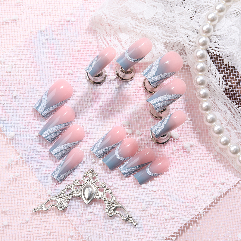 24PCS French Minimalist Stripe - Nail Art Aesthetic ulasan dan harga