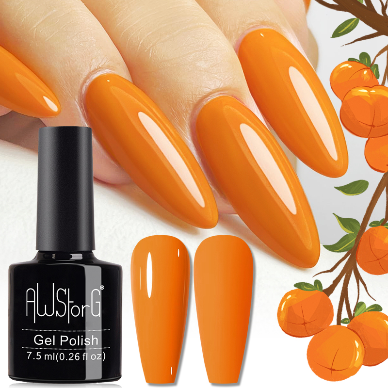 AWStorG 7.5ml 10 Colors Nail G - Nail Art Orange ulasan dan harga