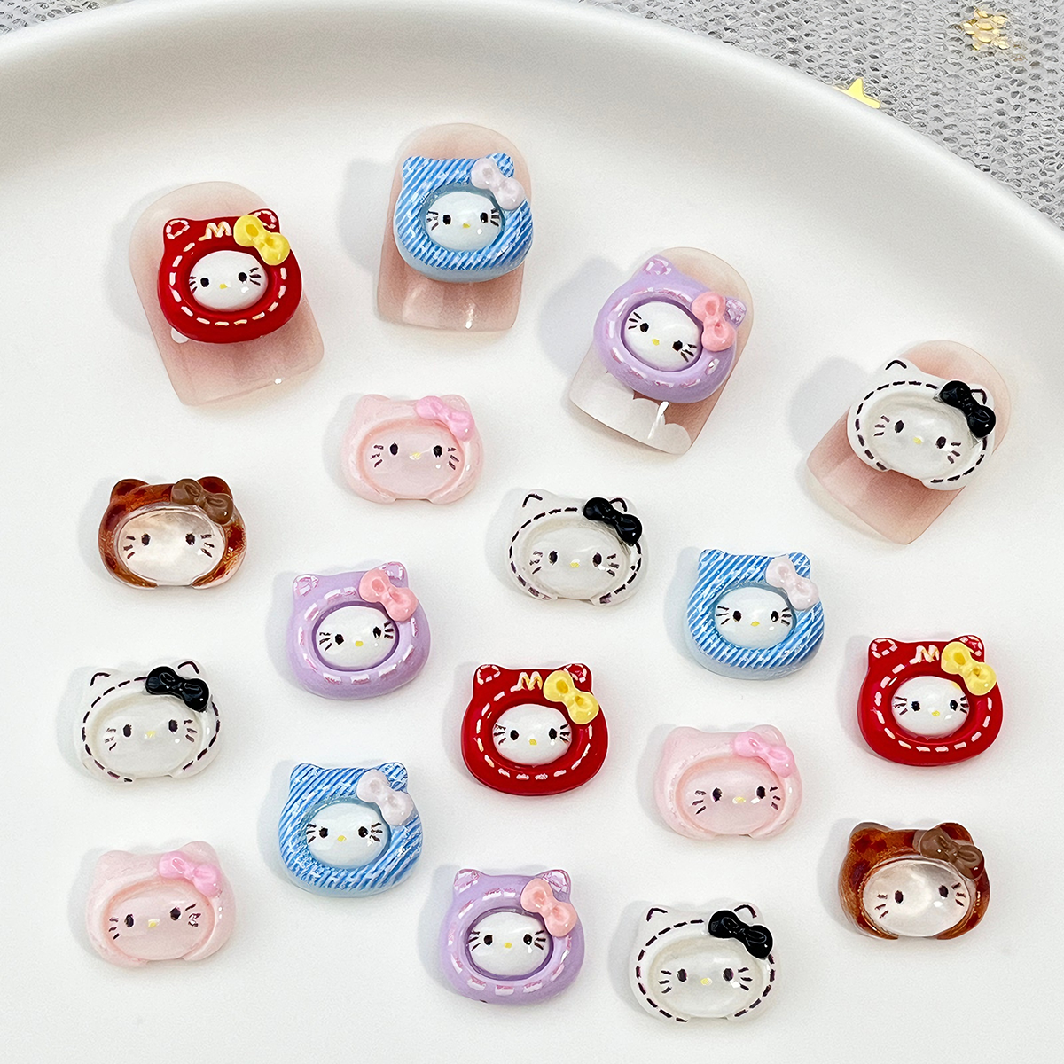 20Pcs Sweet Lovely Hello Kitty - Nail Art Love ulasan dan harga