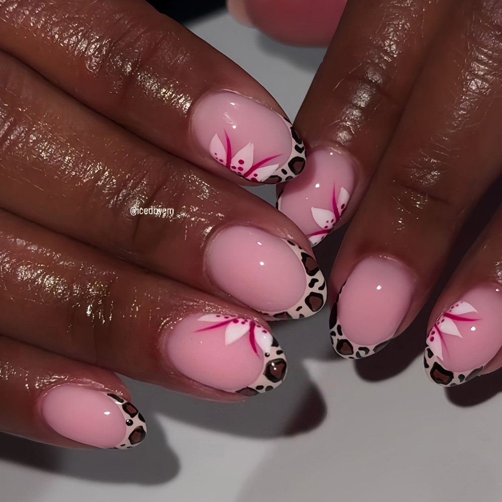Short long fake nails for wome - Nail Art Aesthetic ulasan dan harga