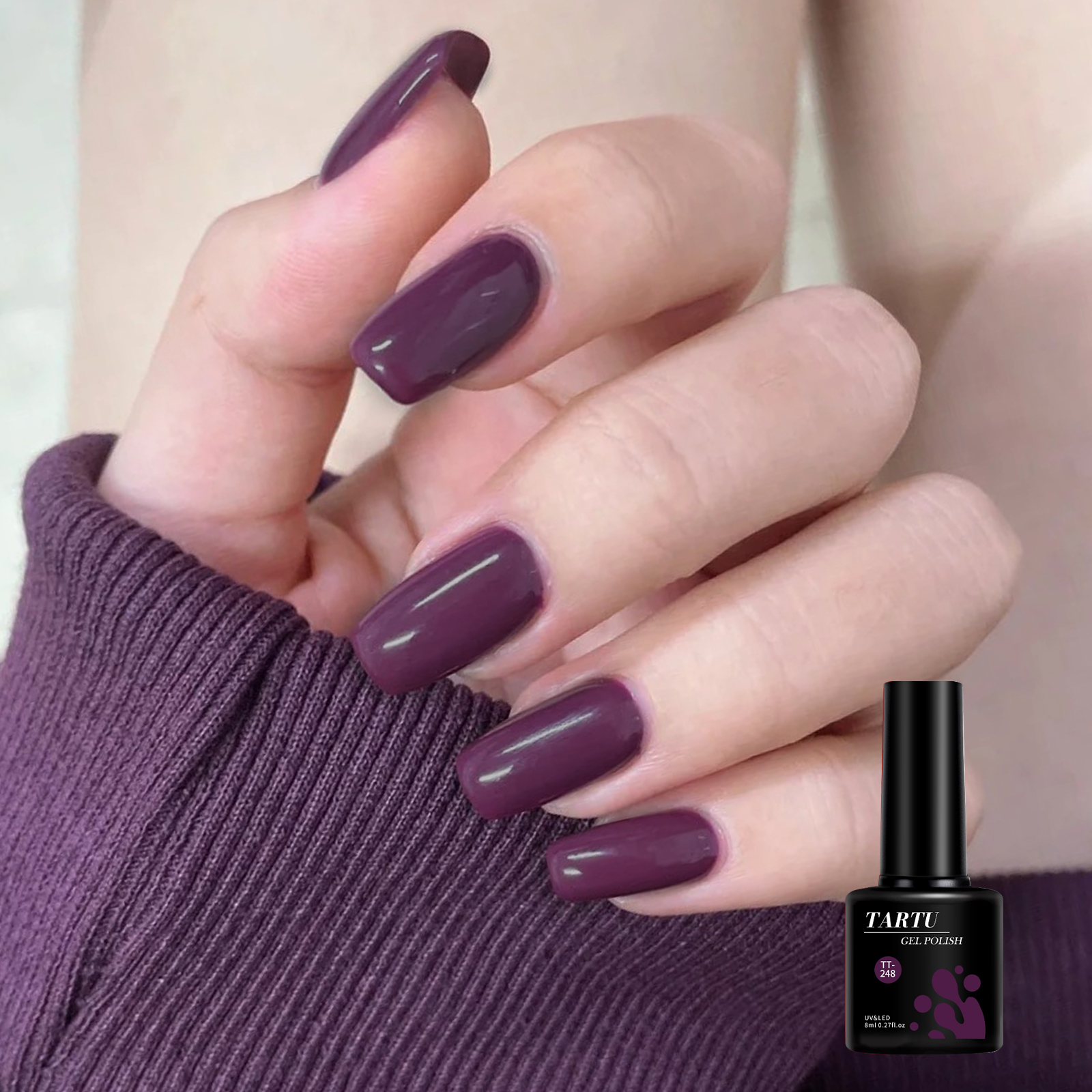 TARTU 8ml Gel Nail Polish Burg - Nail Art Burgundy ulasan dan harga