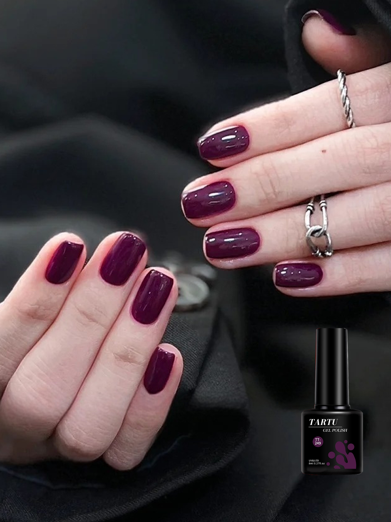 TARTU 8ml Gel Nail Polish Burg - Nail Art Burgundy ulasan dan harga