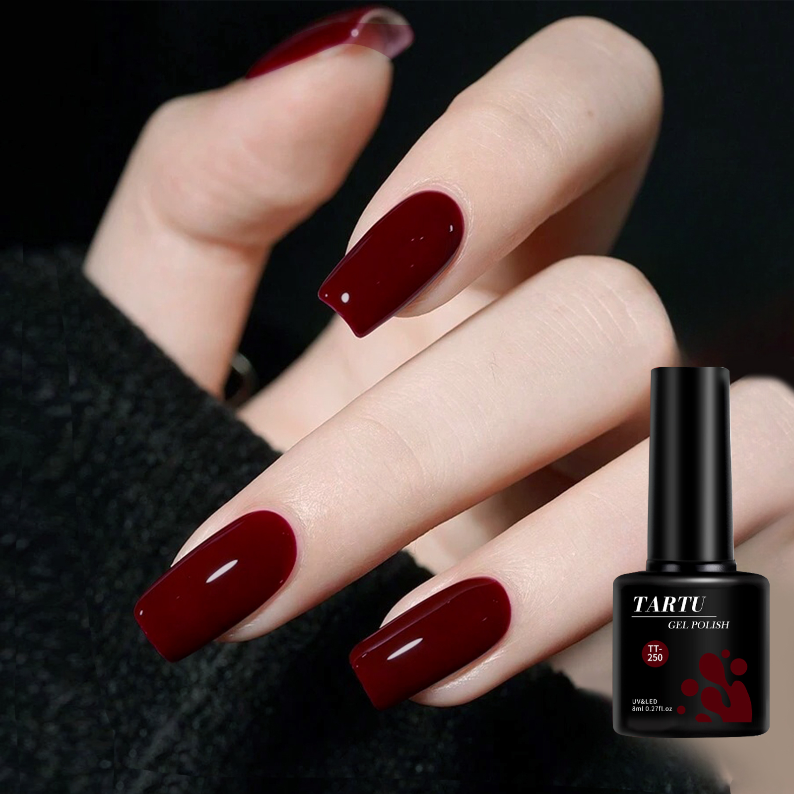 TARTU 8ml Gel Nail Polish Burg - Nail Art Burgundy ulasan dan harga