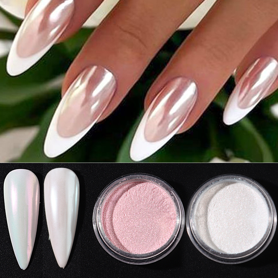 10pcs Set Nail Mermaid Dipping - Nail Glitter Chrome ulasan dan harga