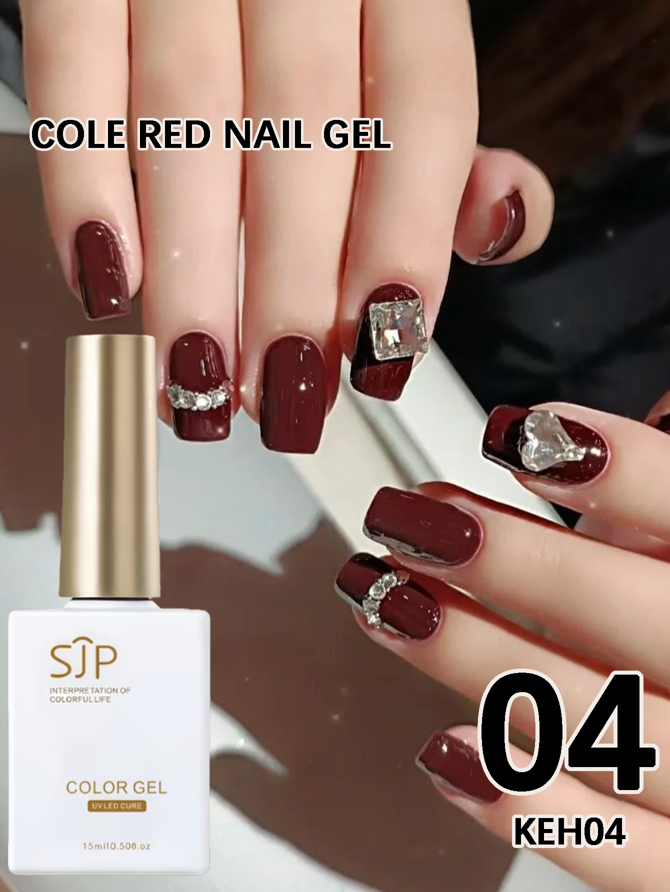 15ml Burgundy Series Gel Nail  - Nail Art Burgundy ulasan dan harga
