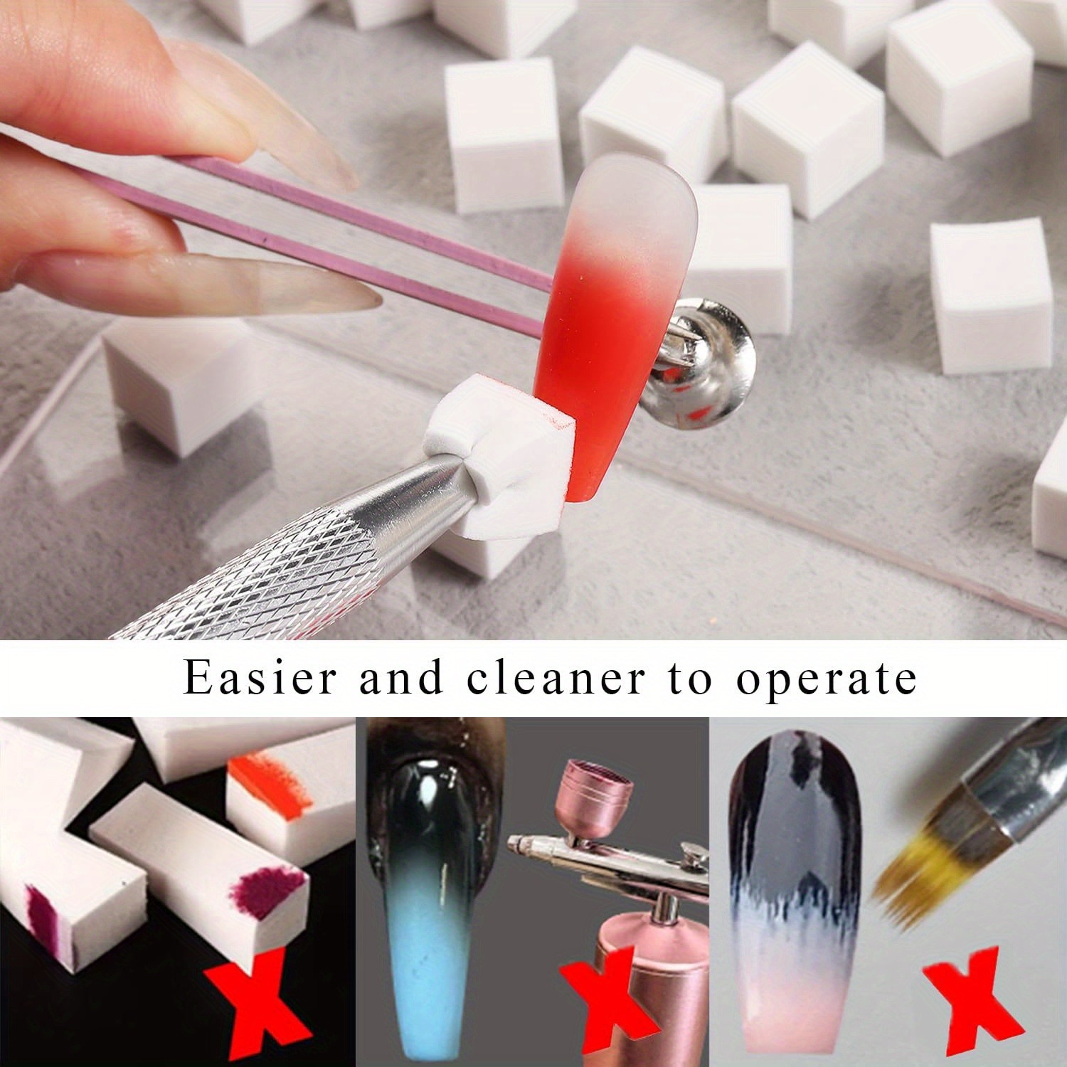 1/50/100Pcs Square Nail Art Sp - Nail Art Inspo ulasan dan harga