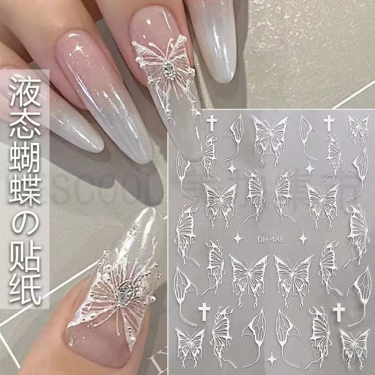 Viral Edgy Butterfly Nail Art  - Nail Art Viral ulasan dan harga