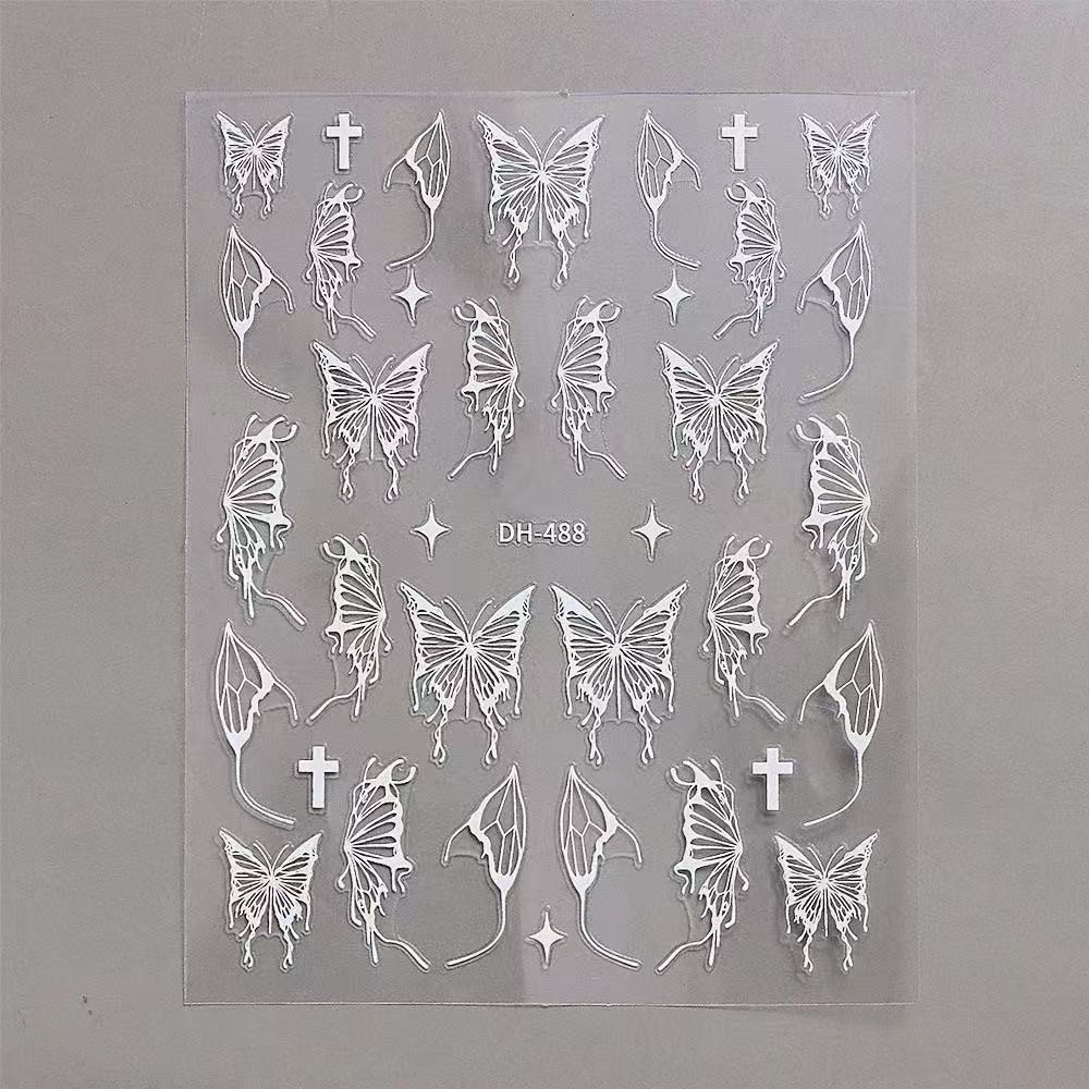 Viral Edgy Butterfly Nail Art  - Nail Art Viral ulasan dan harga