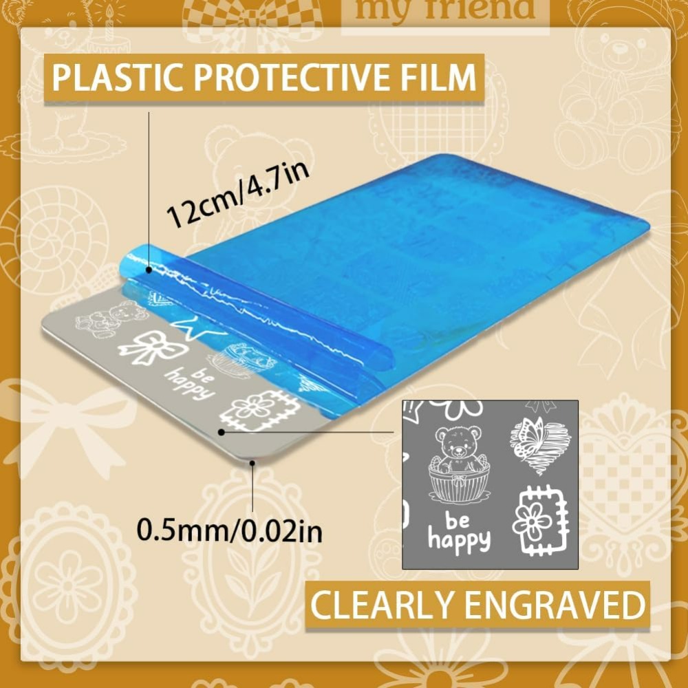 3pcs Cute Bear Nail Stamping P - Nail Art Inspo ulasan dan harga