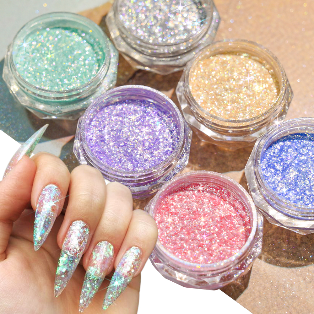 Super Shiny Gold Opal Nail Pow - Nail Glitter Chrome ulasan dan harga