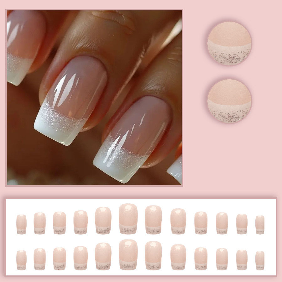 24pcs/set Medium Square fake n - Nail Art Inspo ulasan dan harga