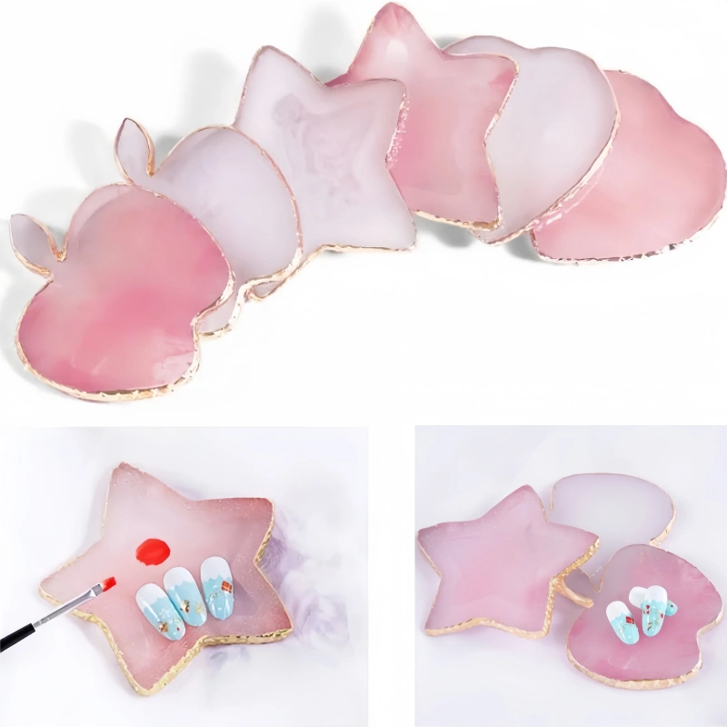 Resin Agate Stone Nail Art Pal - Nail Art Vector ulasan dan harga