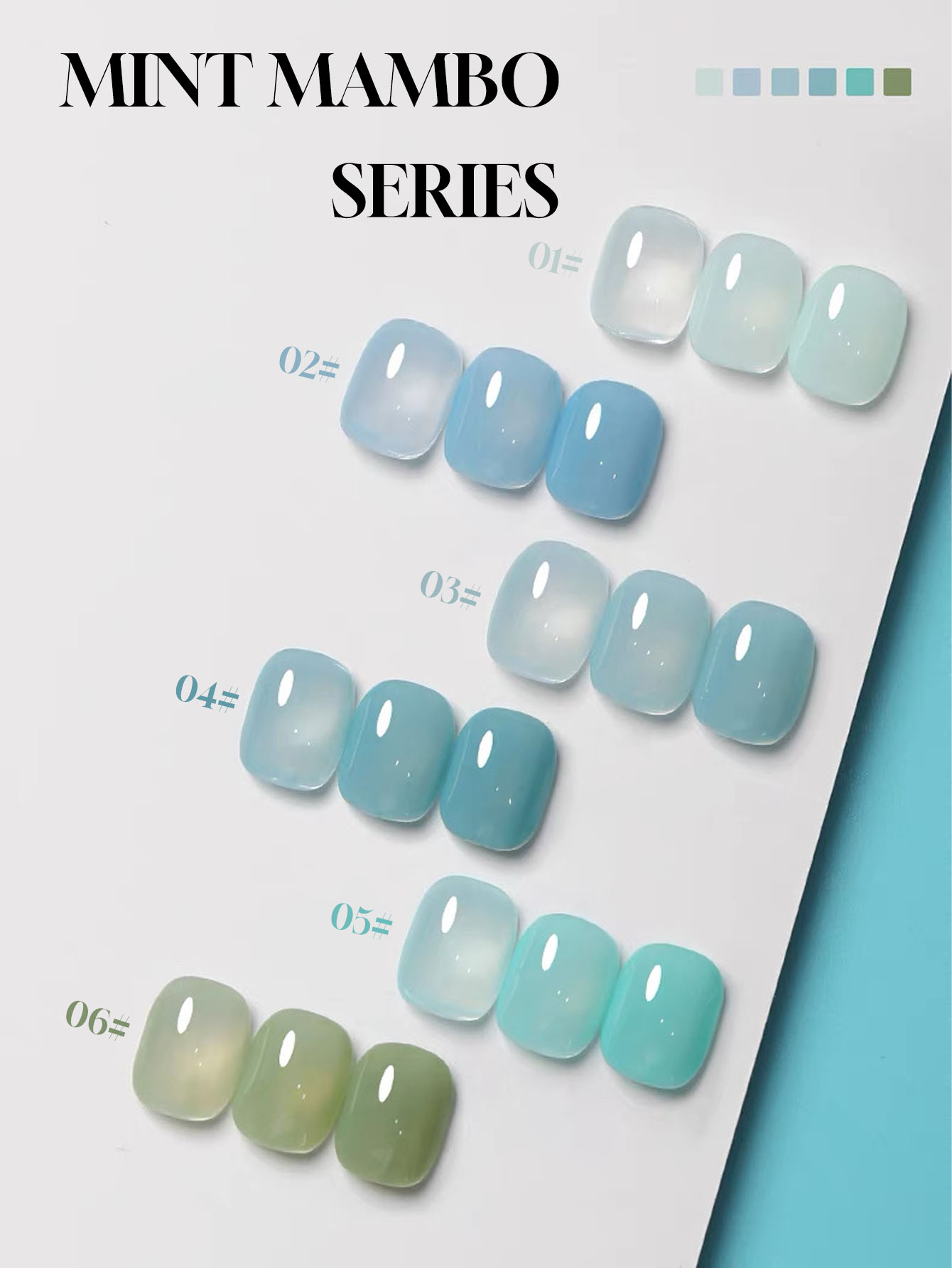 12ML Gel Polish Kit- Mint Mamb - Nail Art Viral ulasan dan harga