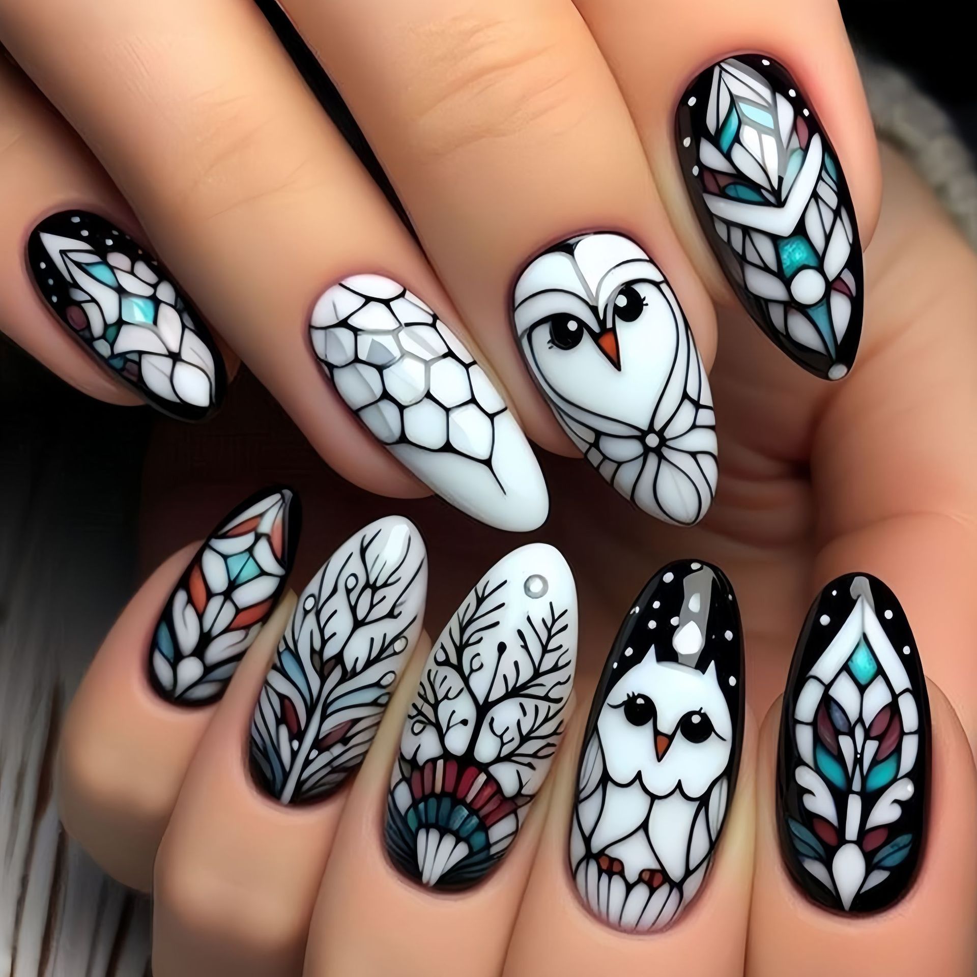 Medium long fake nails for wom - Nail Art Aesthetic ulasan dan harga