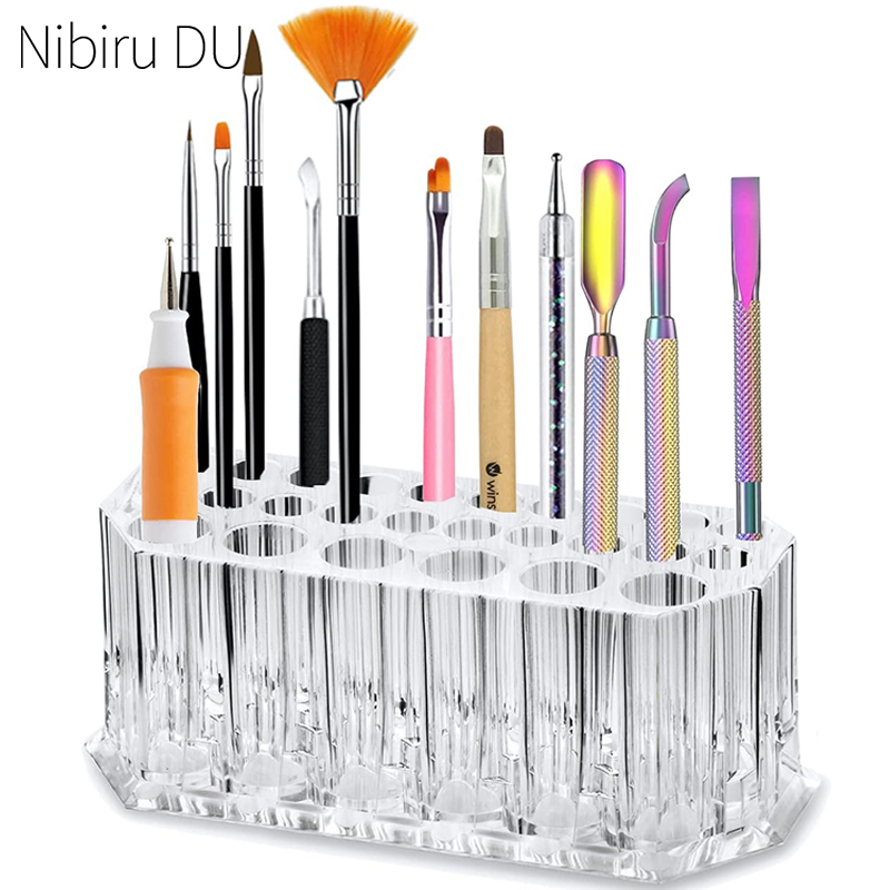 26 Holes Acrylic Nail Brushes  - Nail Art Vector ulasan dan harga